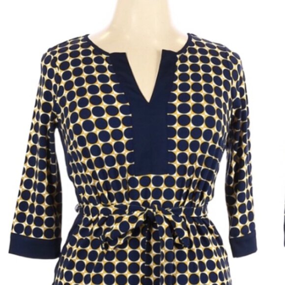 Ann Taylor Retro Geometric Print Shirt Dress L PT - Picture 4 of 4